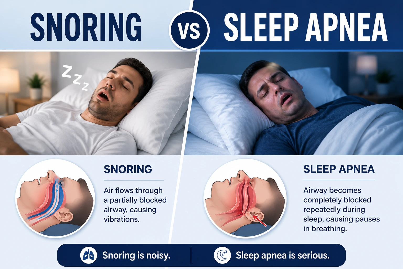 Snoring vs Sleep Apnea: Key Differences