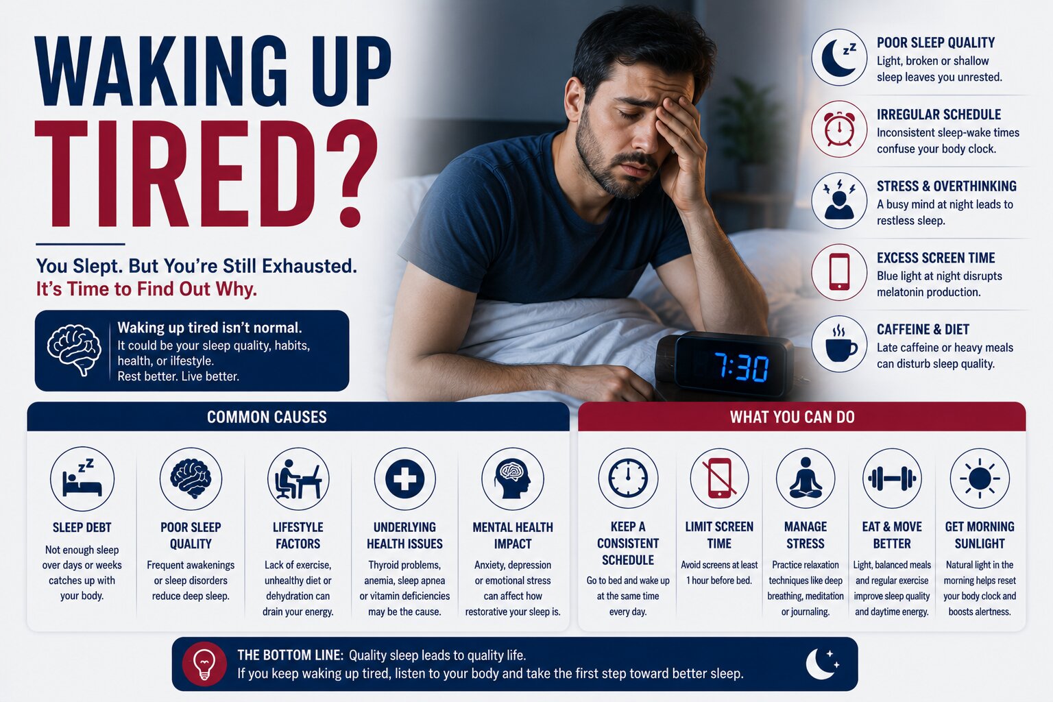 Waking Up Tired: Causes, Signs, and What to Do