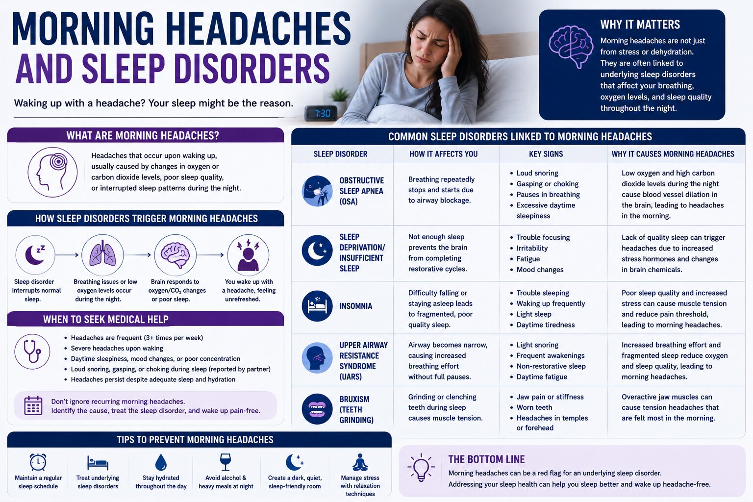 Morning Headaches and Sleep Disorders: What's Causing It.