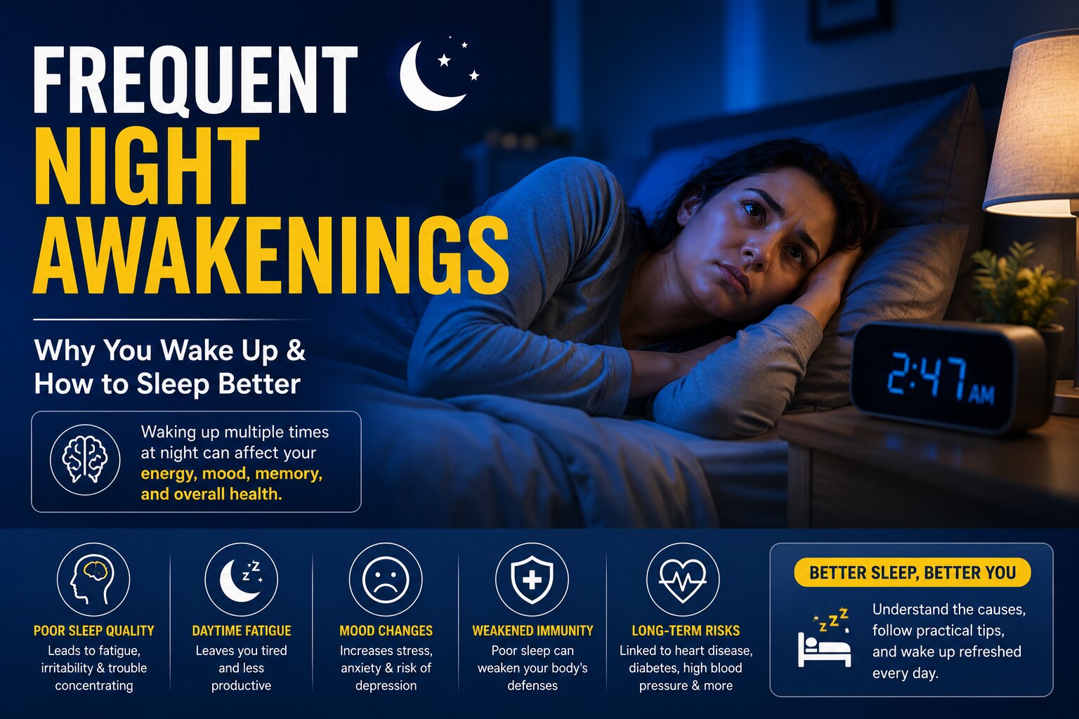 Frequent Night Awakenings: Causes and What Helps.