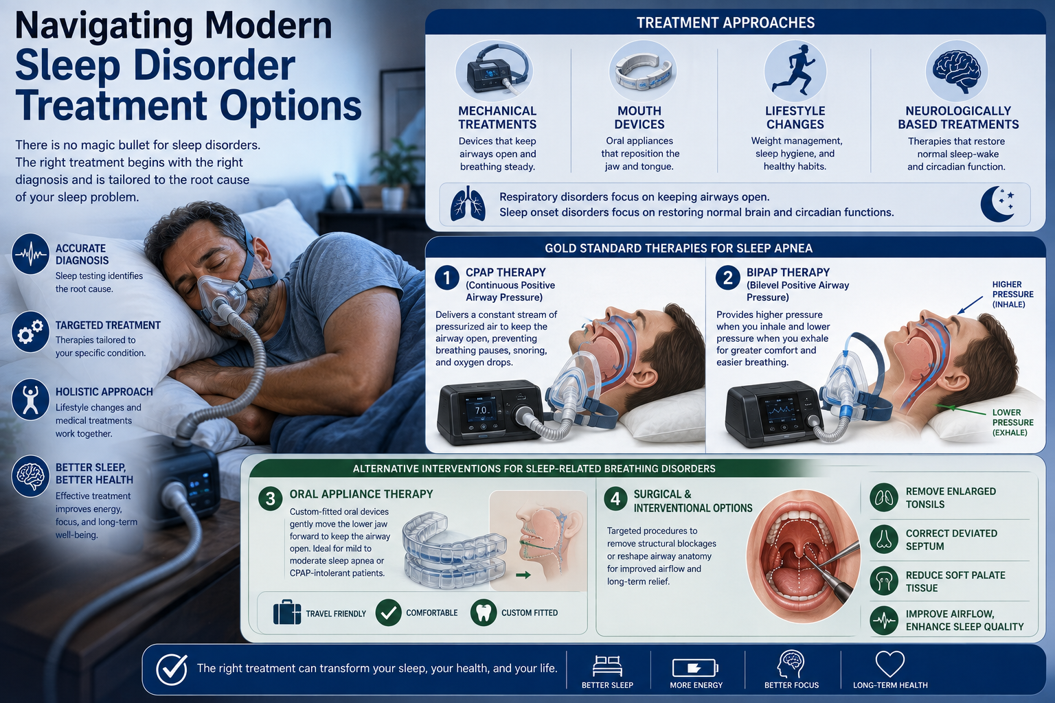 Sleep Disorder Treatment Options: CPAP, BiPAP & Modern Therapy
