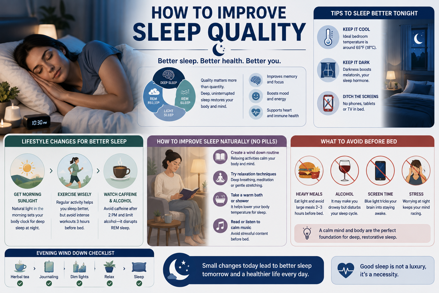 Simple Lifestyle Changes to Improve Sleep Quality Tonight